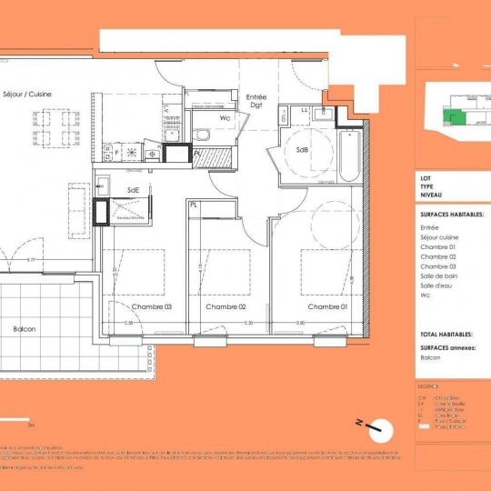 Annonces MERIGNAC : Appartement | PESSAC (33600) | 87.00m2 | 439 980 € 