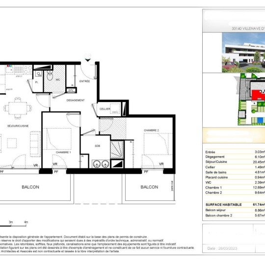  Annonces MERIGNAC : Appartement | VILLENAVE-D'ORNON (33140) | 62 m2 | 327 000 € 