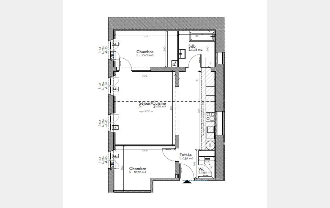 Annonces MERIGNAC : Appartement | BORDEAUX (33000) | 64 m2 | 243 200 € 