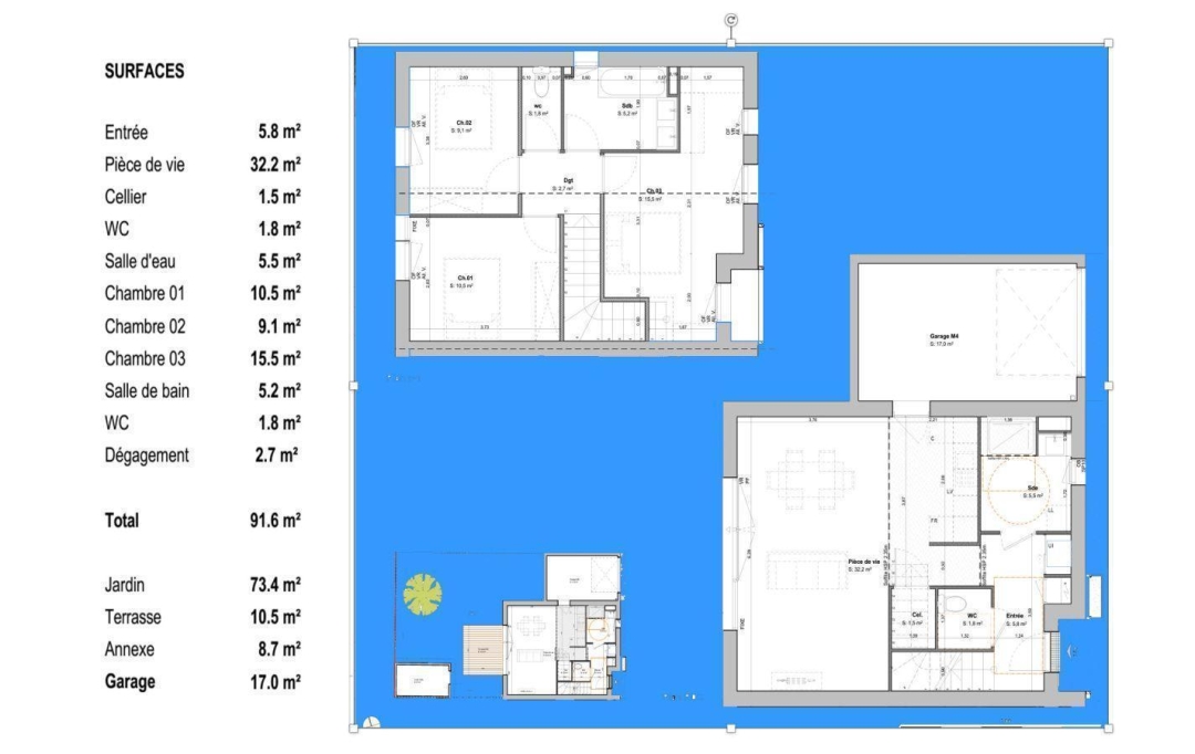 Annonces MERIGNAC : Maison / Villa | BLANQUEFORT (33290) | 91 m2 | 400 000 € 