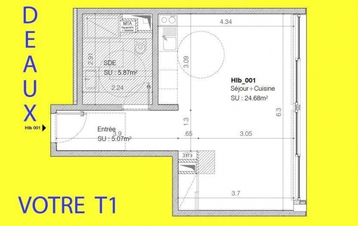 Annonces MERIGNAC : Appartement | BORDEAUX (33800) | 35 m2 | 215 000 € 